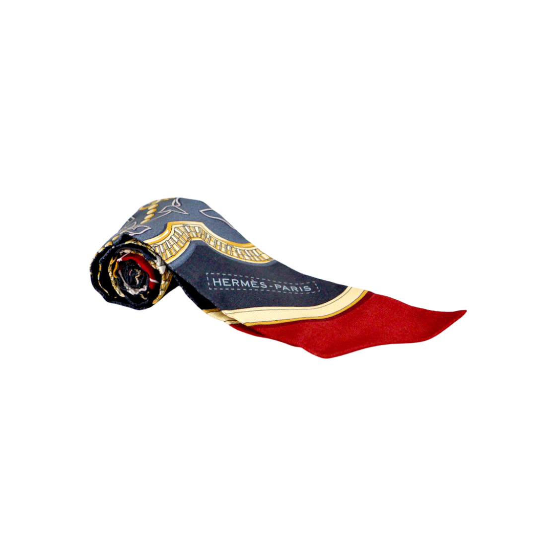 IT7DLOREW7FT Hermes Burgundy Silk Twilly Scarf C-B44507