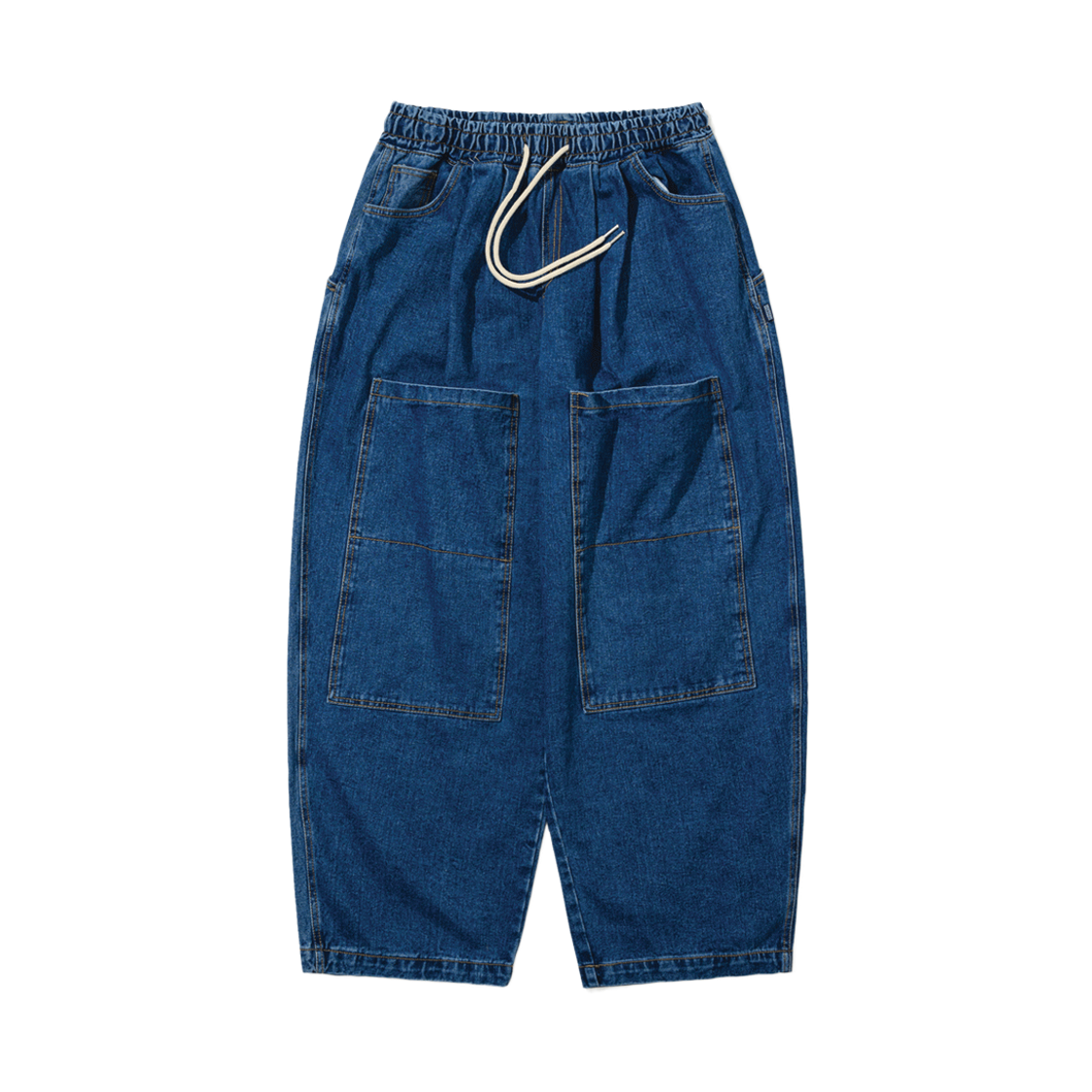 MBSRCOPTA01 Bsrabbit Utility Front Cargo Super Wide Denim Pants Blue