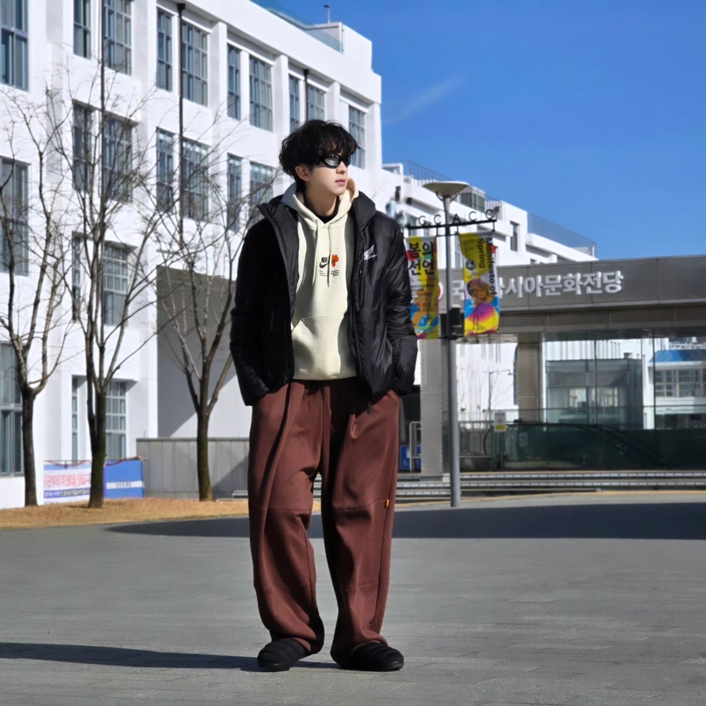 Nike Club Fleece Pullover Hoodie Light Khaki, Honda H-Tech Non Quilting Hoodie Jacket Black 착용 스타일 - 1