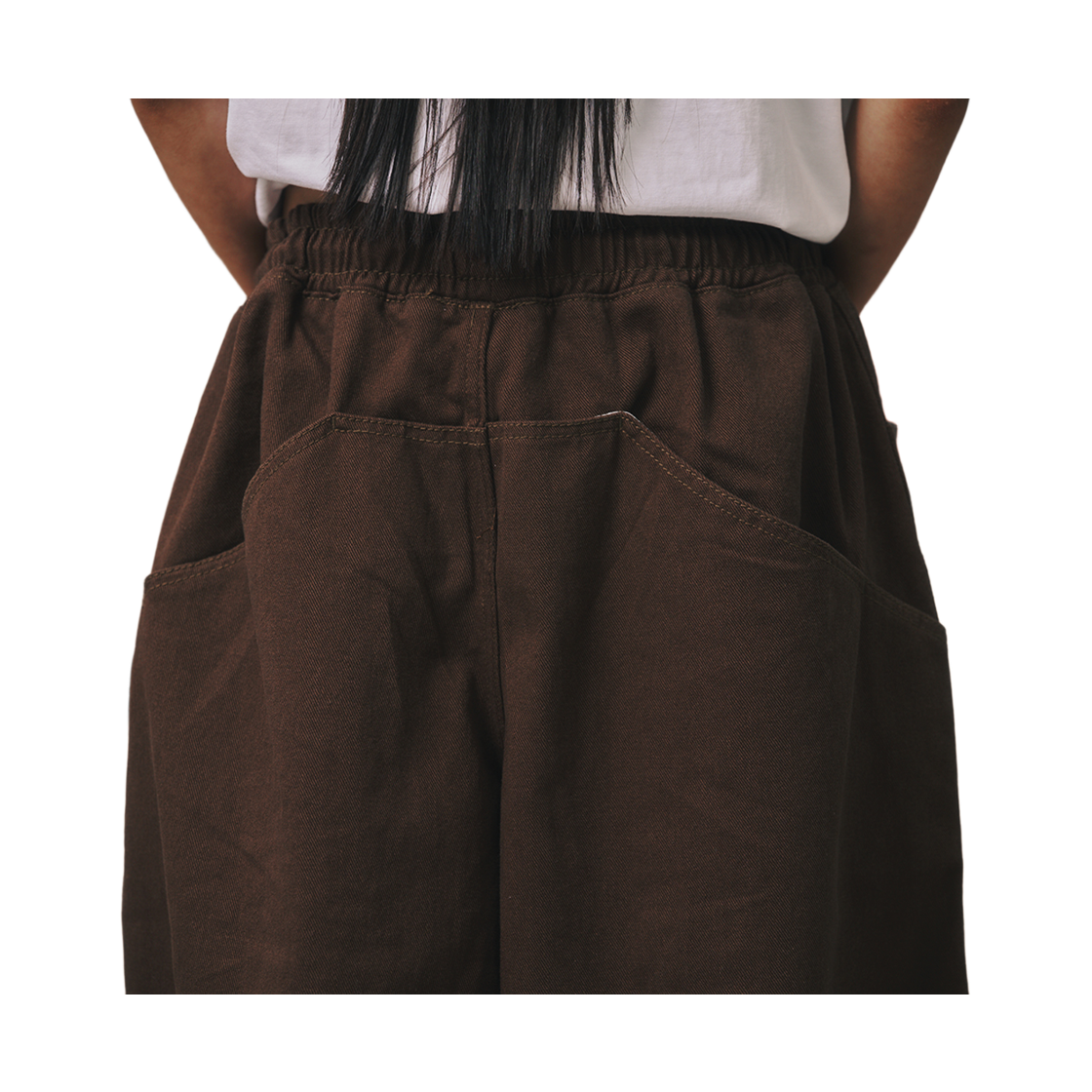 비에스래빗 수퍼 와이드 데님 팬츠 브라운(Bsrabbit Super Wide Denim Pants Brown) - 5