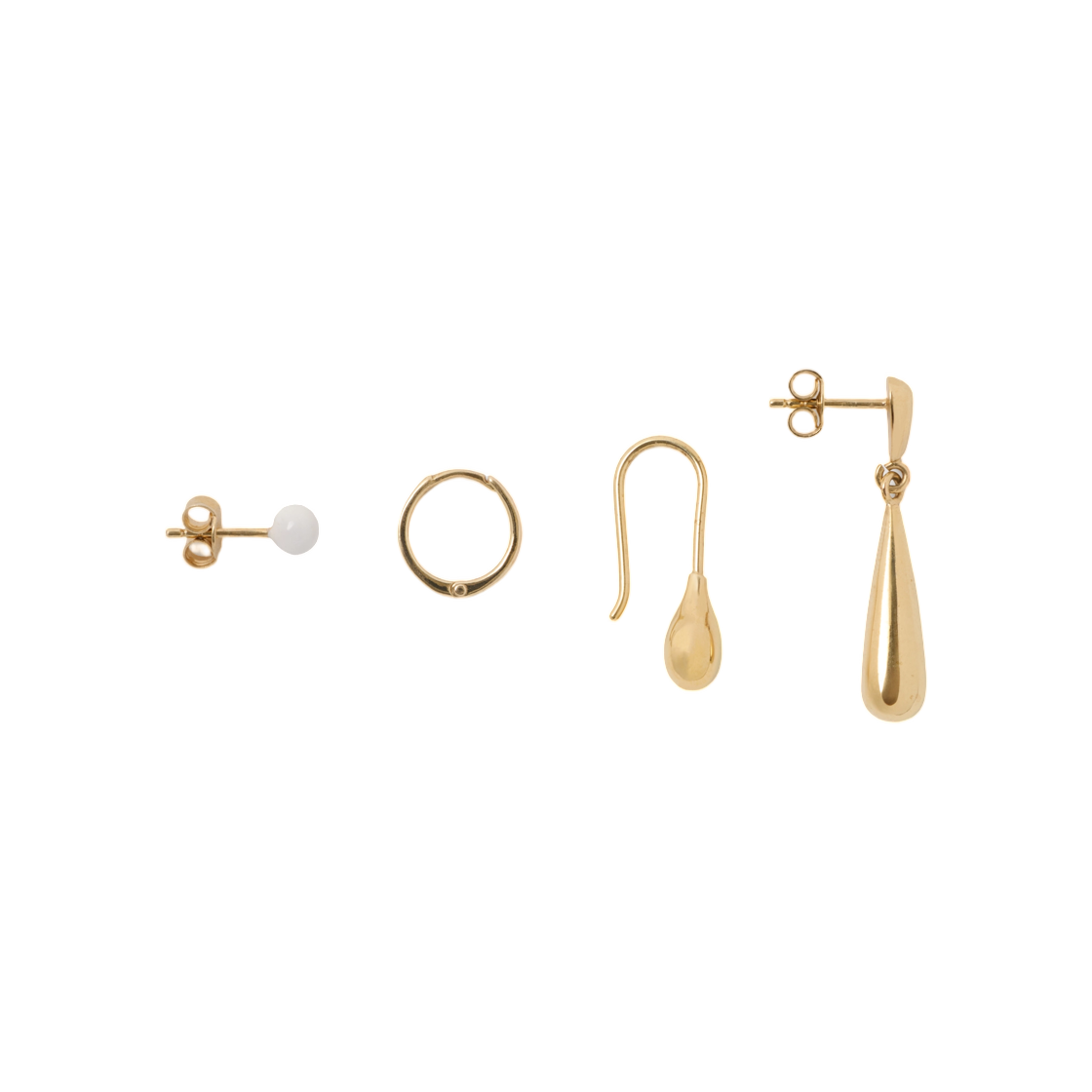 JW0046-LO0050-540 Lemaire Piercings Set in Gold Plated Silver Light Gold