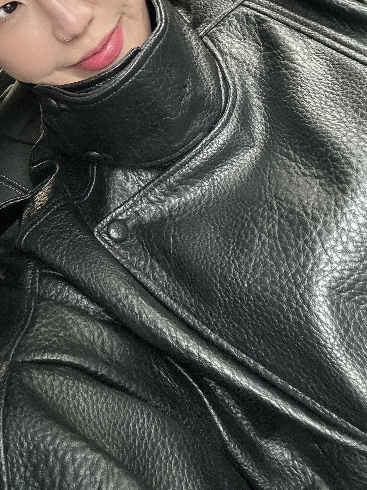 Zara Faux Leather Jacket Black, Human Made Acrylic Heart Keyring Pink 착용 스타일 - 8