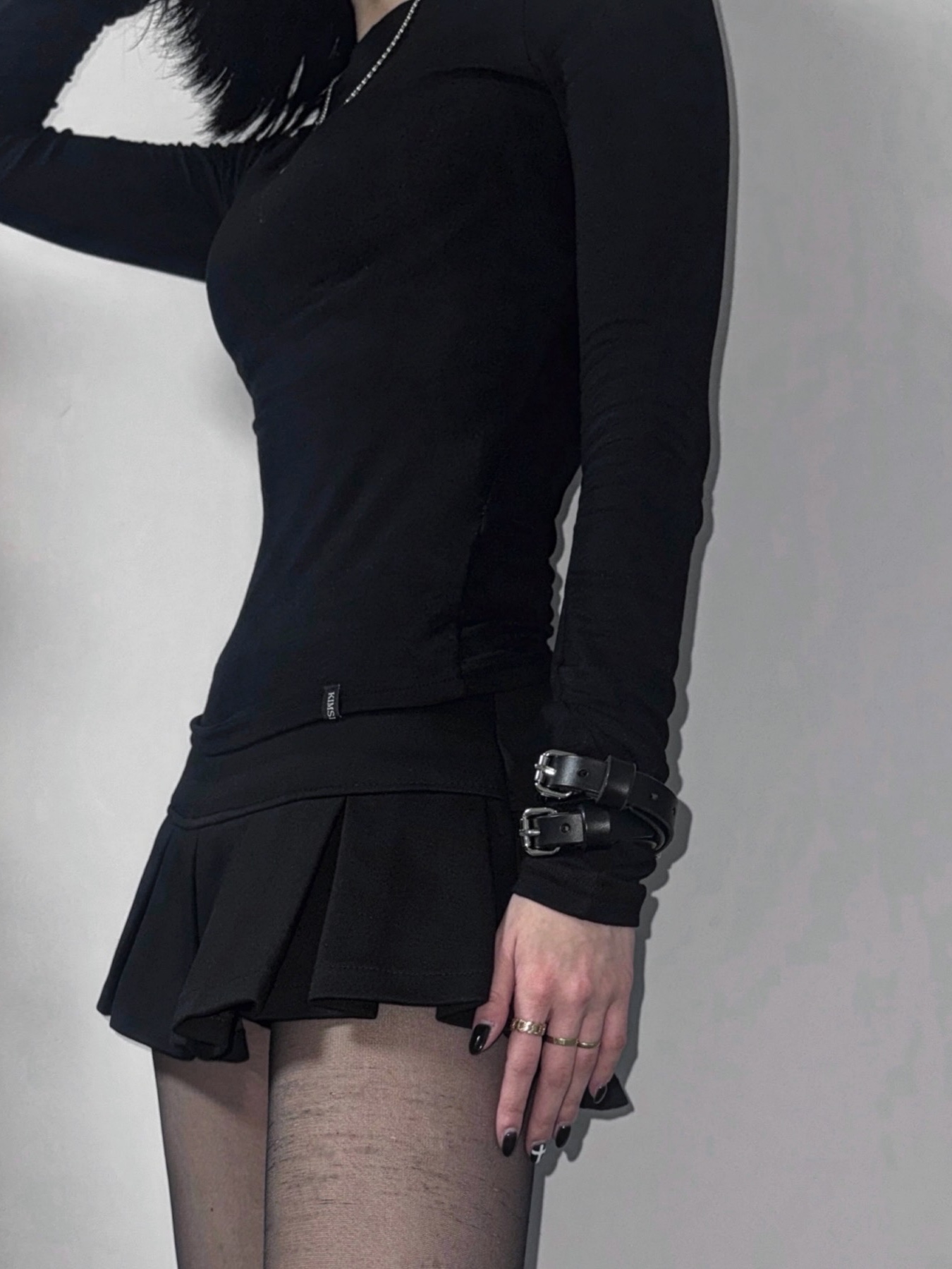 DIRT NAP Double Bind Bracelet Silver, (W) Balenciaga Venom Boot Black 착용 스타일 - 2