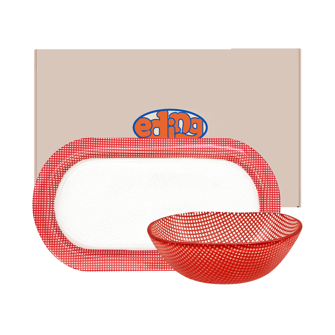 에딩 체키 트레이 gift A set 레드(Eding Checky Tray Gift A set Red) - 2
