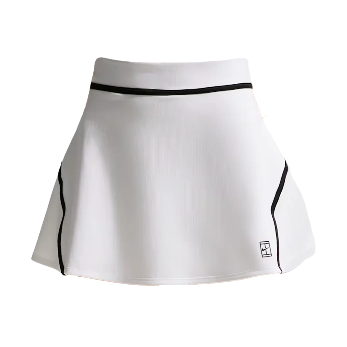 II3625-100 (W) Nike Court Advantage Dri-Fit High Waisted Tennis Skirt White Black - Asia