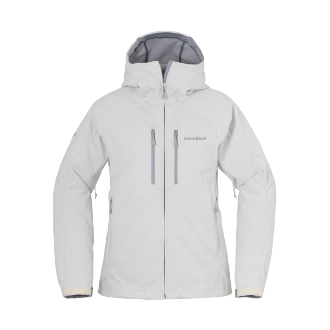 1106724 (W) Montbell Climabarrier Hooded Jacket Light Gray