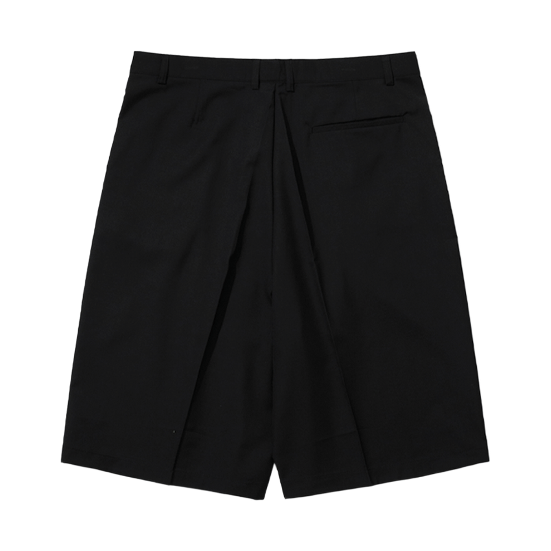 비에스래빗 버뮤다 투턱 루즈핏 슬랙스 숏팬츠 블랙(Bsrabbit Bermuda Twotuck Loose Fit Slacks Shorts Black) - 2