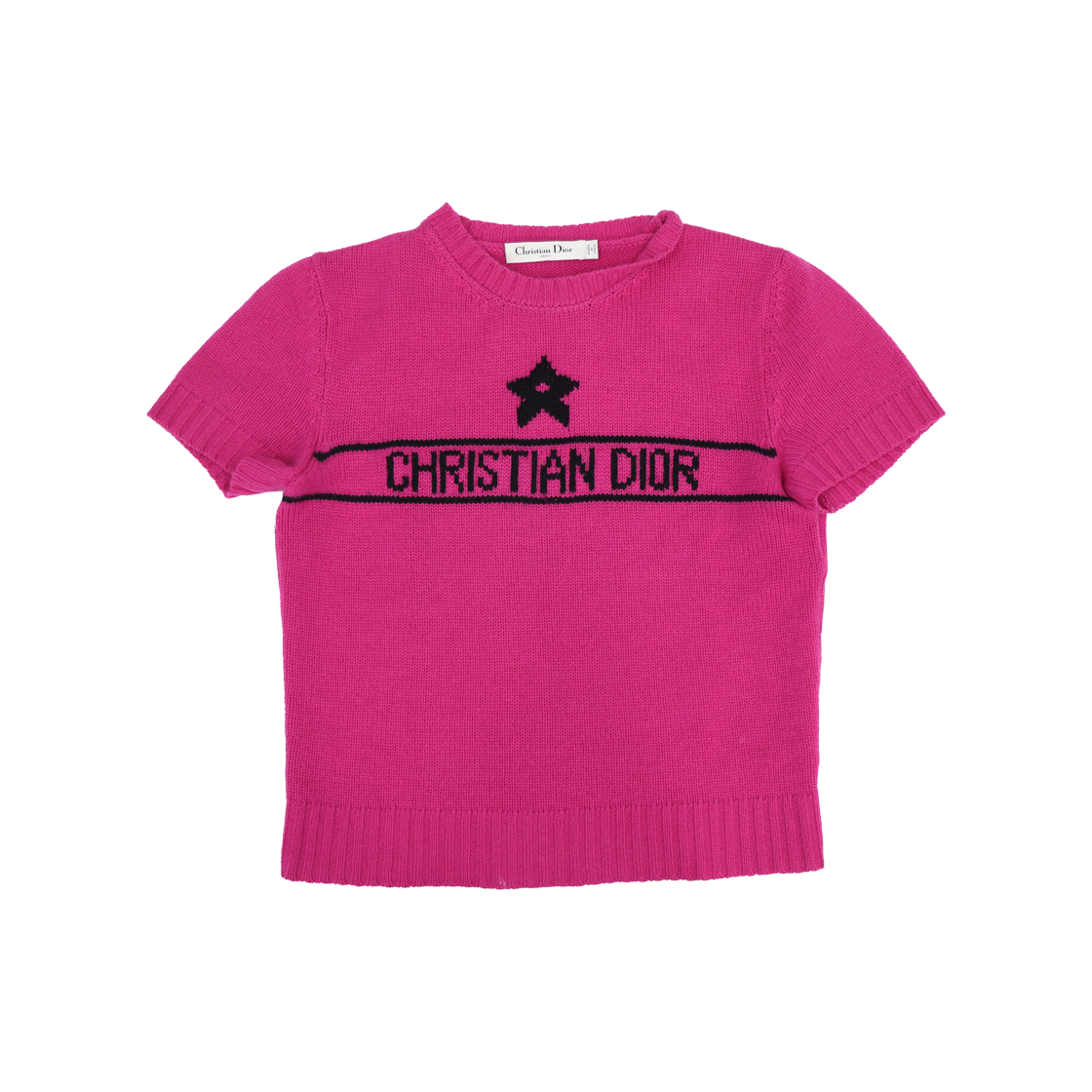 ITT44HAQ7HJQ Dior Cashmere Short Sleeve Sweater in Pink