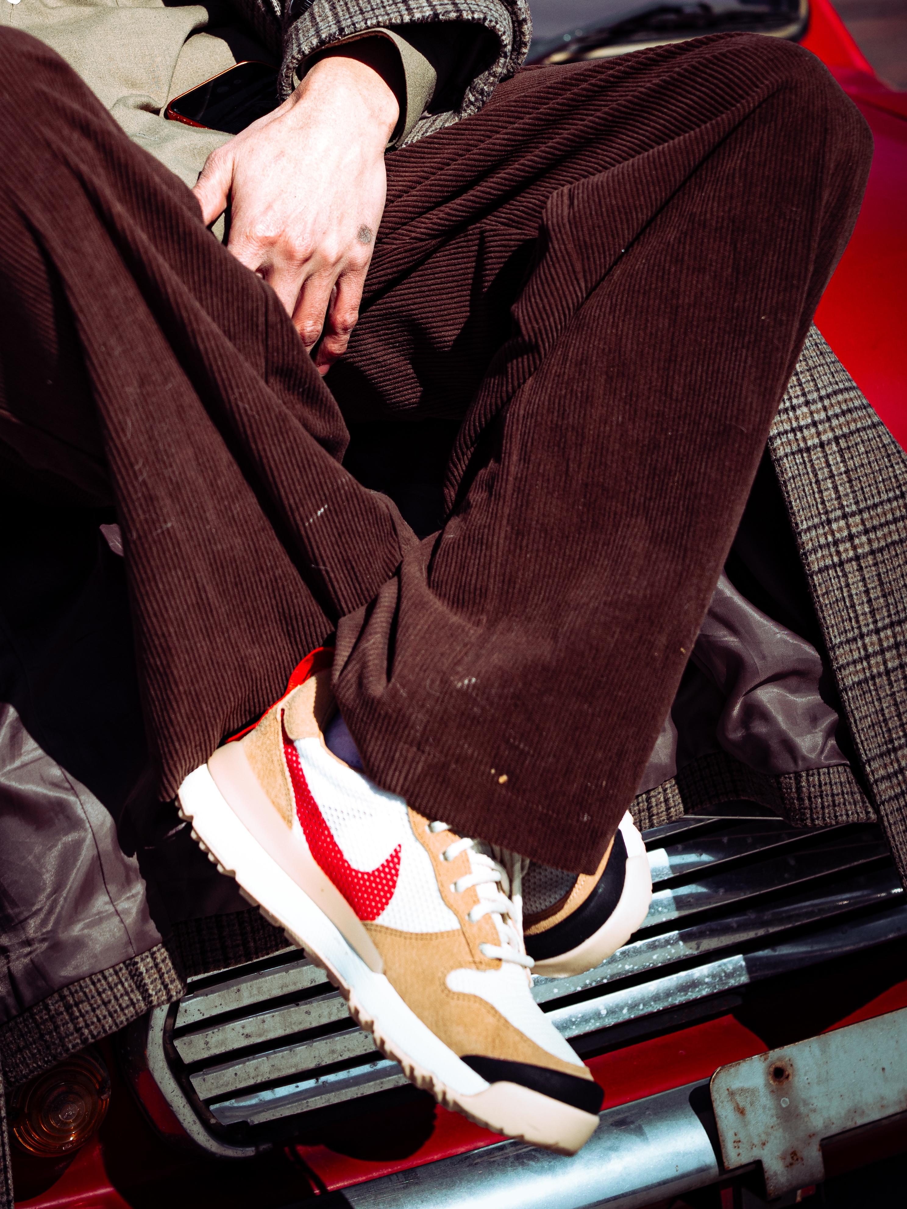 Nike x Tom Sachs Mars Yard Shoe 3.0 Space Camp, Supreme Washed Chino Twill Camp Cap Red - 25SS 착용 스타일 - 4