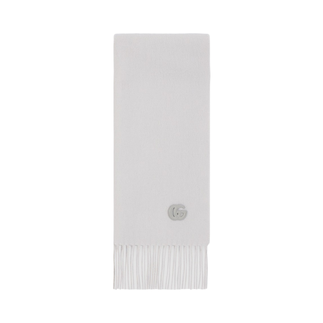 (W) 구찌 패치 캐시미어 머플러 그레이 라이트 그레이((W) Gucci Cashmere Muffler with Patch Grey Light Grey) - 1