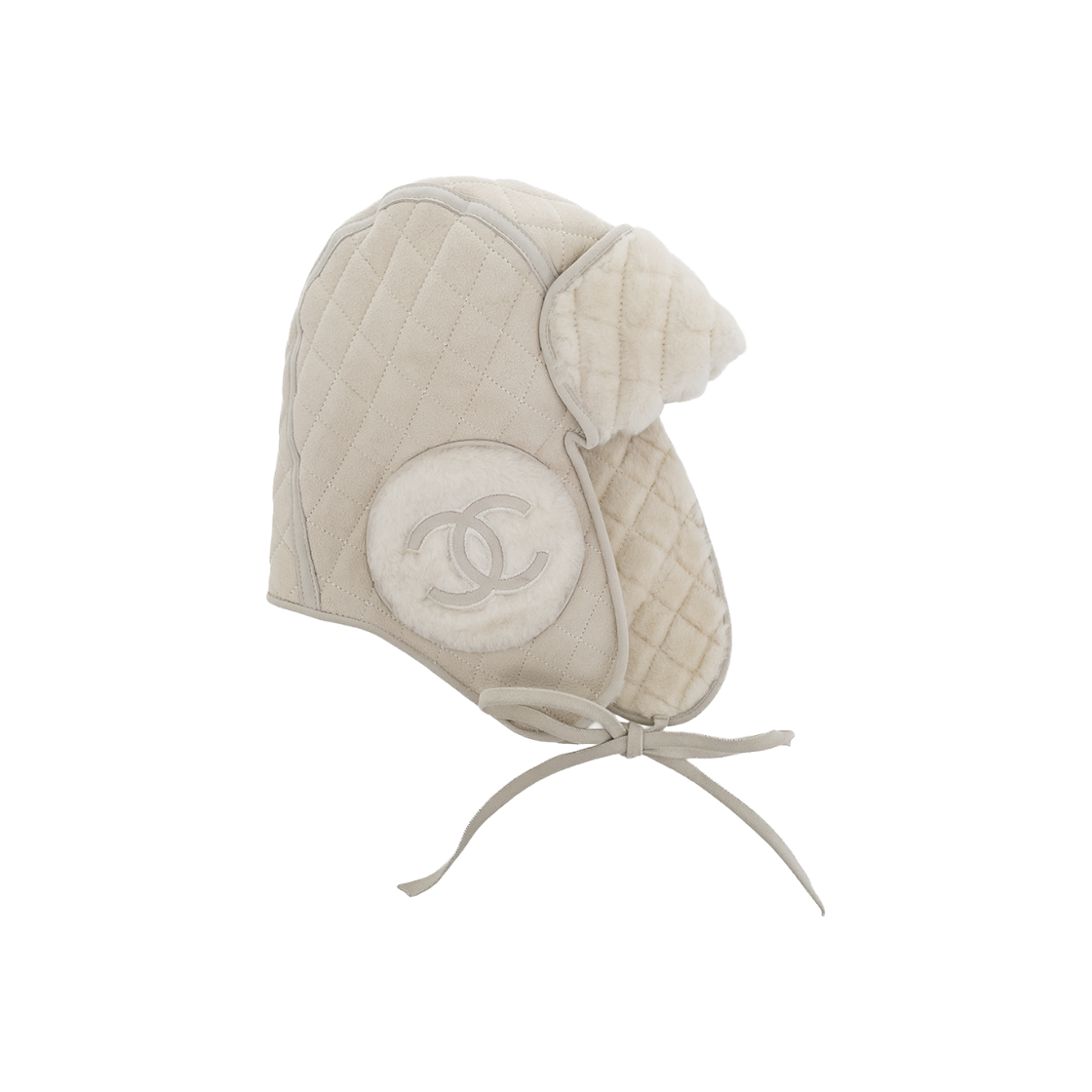 IT2QCWVOA4M3 Chanel 24N Coco Neige Trapper Hat Ivory