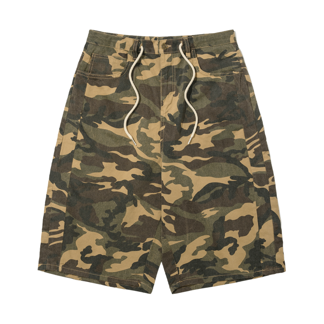 MBSRCOPTA20 Bsrabbit Carpenter Loose Fit Shorts Woodland Camo
