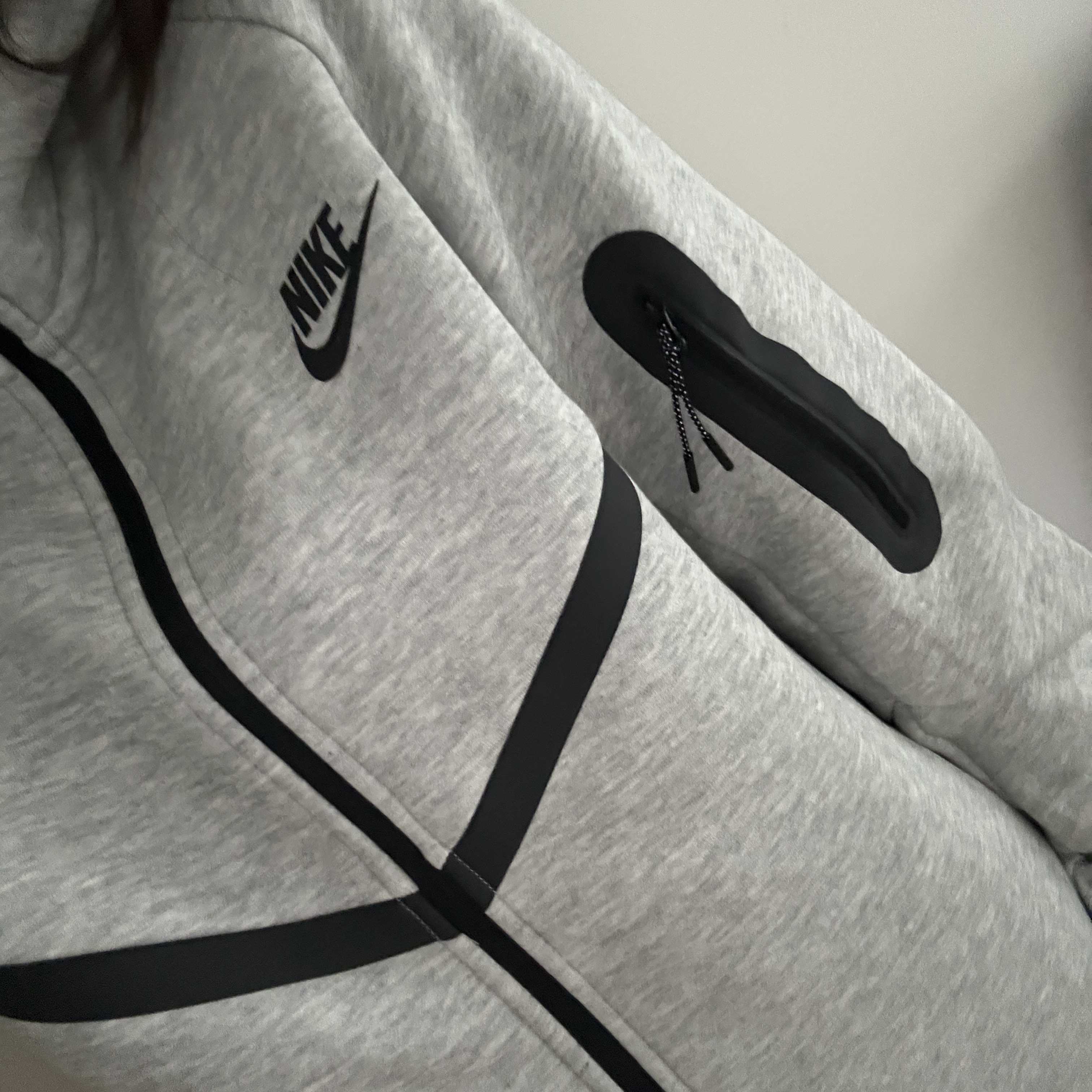 Nike Tech Fleece Full Zip Hoodie Dark Grey Heather - Asia 착용 스타일 - 1