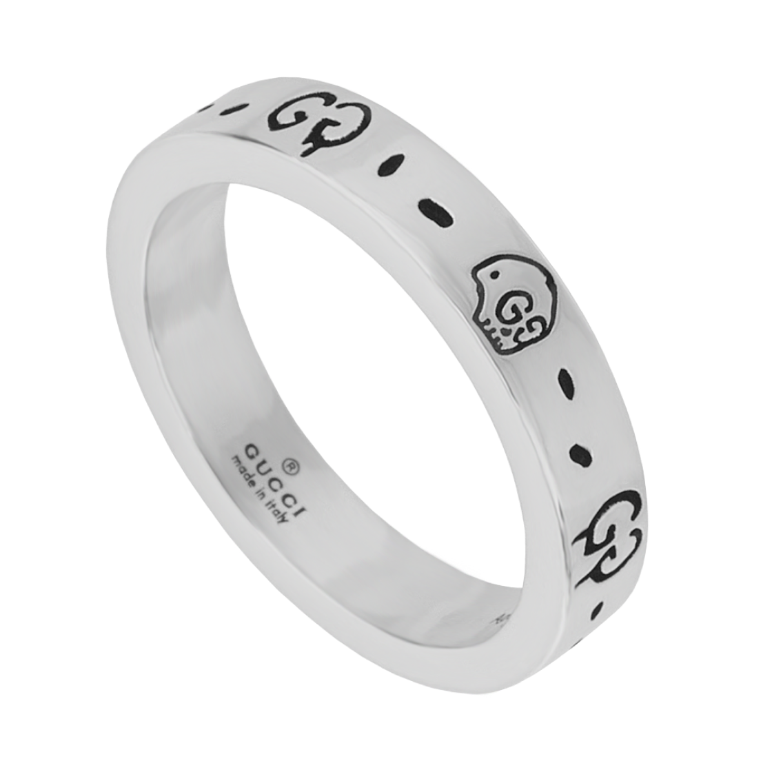 구찌 고스트 링 실버 3.8mm(Gucci Ghost Ring Silver 3.8mm)