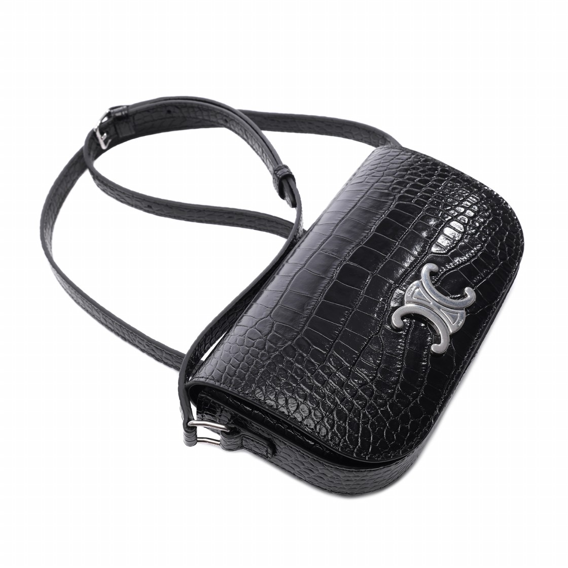 [15% 쿠폰] 셀린느 크로커다일 엠보싱 스몰 크로스바디백 블랙([15% 쿠폰] Celine Crocodile Embossing Small Crossbody Bag Black) - 5