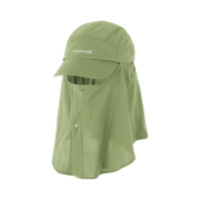 Montbell Wickron Cool Field Detachable Face Shade Cap Green