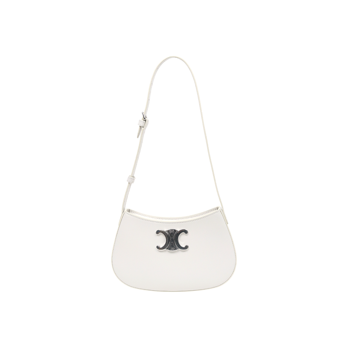 ITJEMUI57A3C Celine White Medium Triomphe Tilly Shoulder Bag A-A45575
