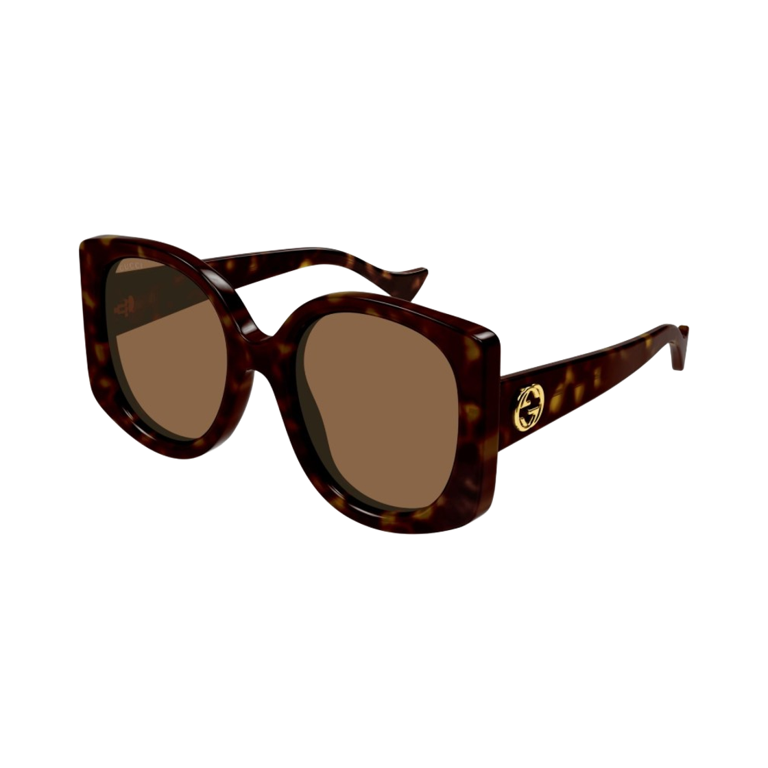 (W) 구찌 캣 아이 프레임 아세테이트 선글라스 하바나 브라운((W) Gucci Cat Eye Frame Acetate Sunglasses Havana Brown) - 2