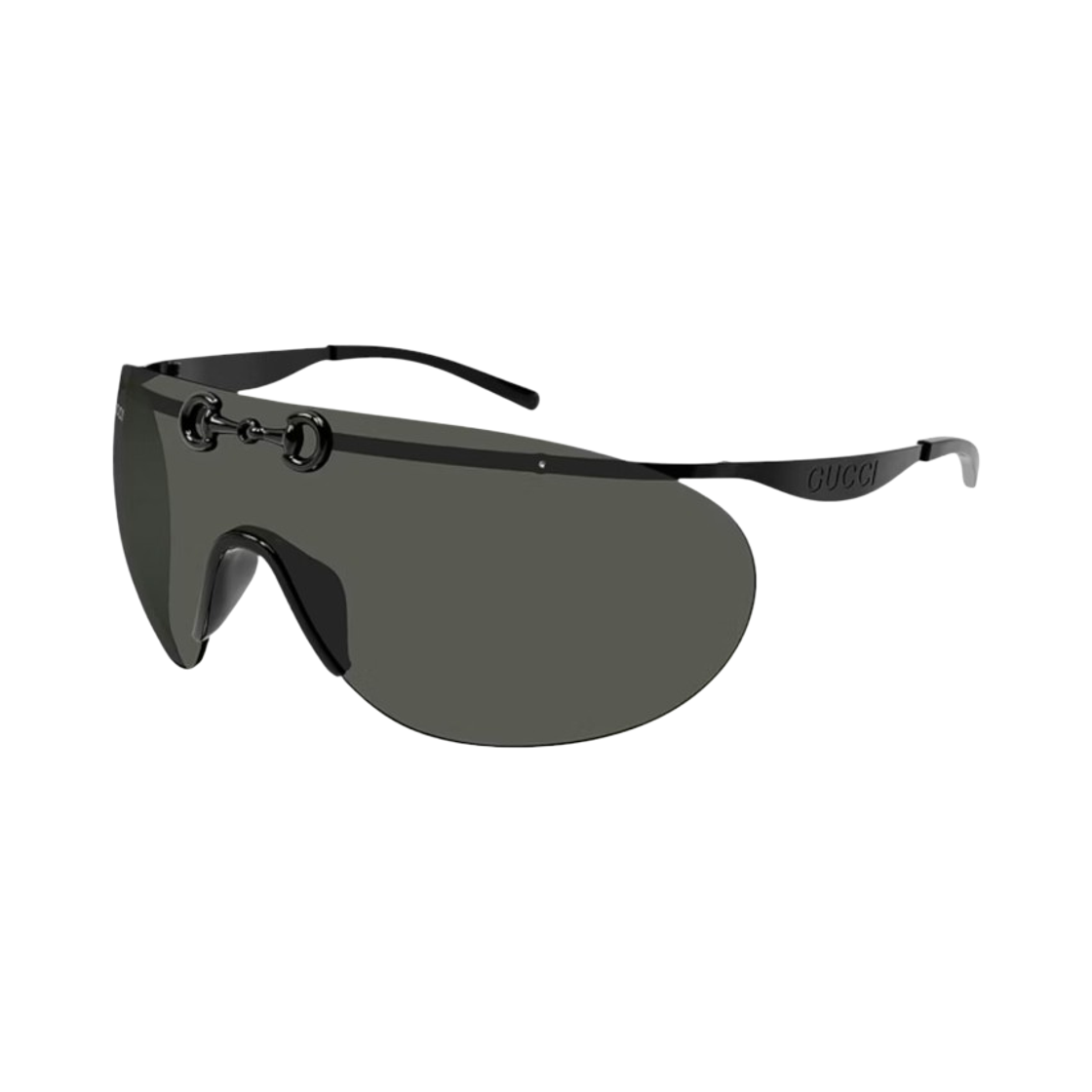 구찌 쉴드 선글라스 블랙 그레이(Gucci Shield Sunglasses Black Grey) - 2