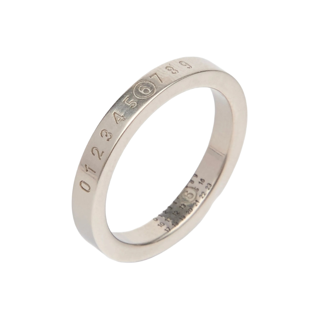 MM6 메종 마르지엘라 뉴메릭 미니멀 시그니처 링 실버(MM6 Maison Margiela Numeric Minimal Signature Ring Silver) - 2