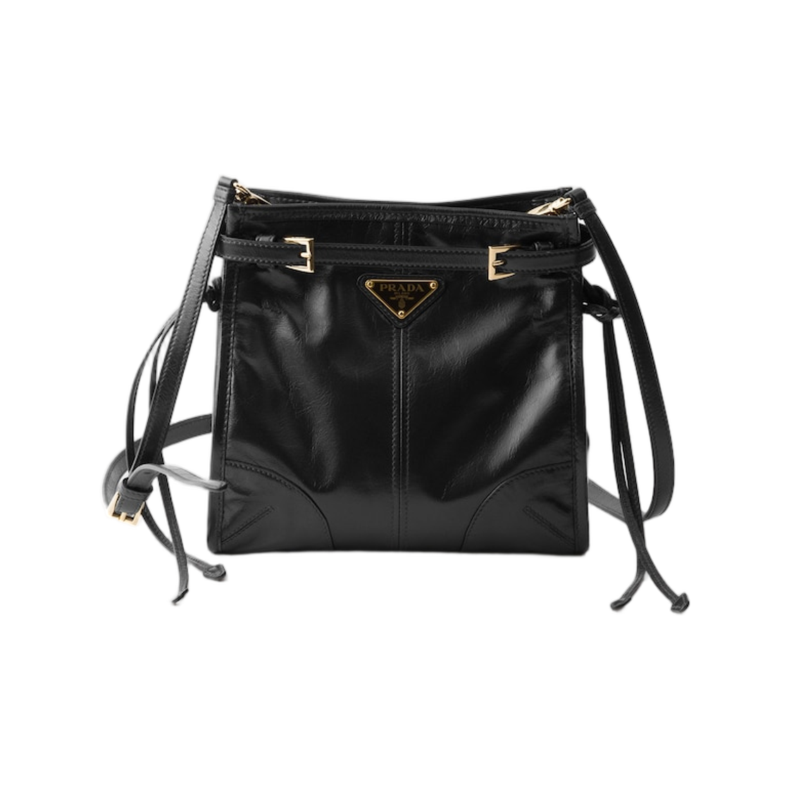 1BH229-2CYR-F0002 Prada Bonnie Leather Mini Shoulder Bag Black