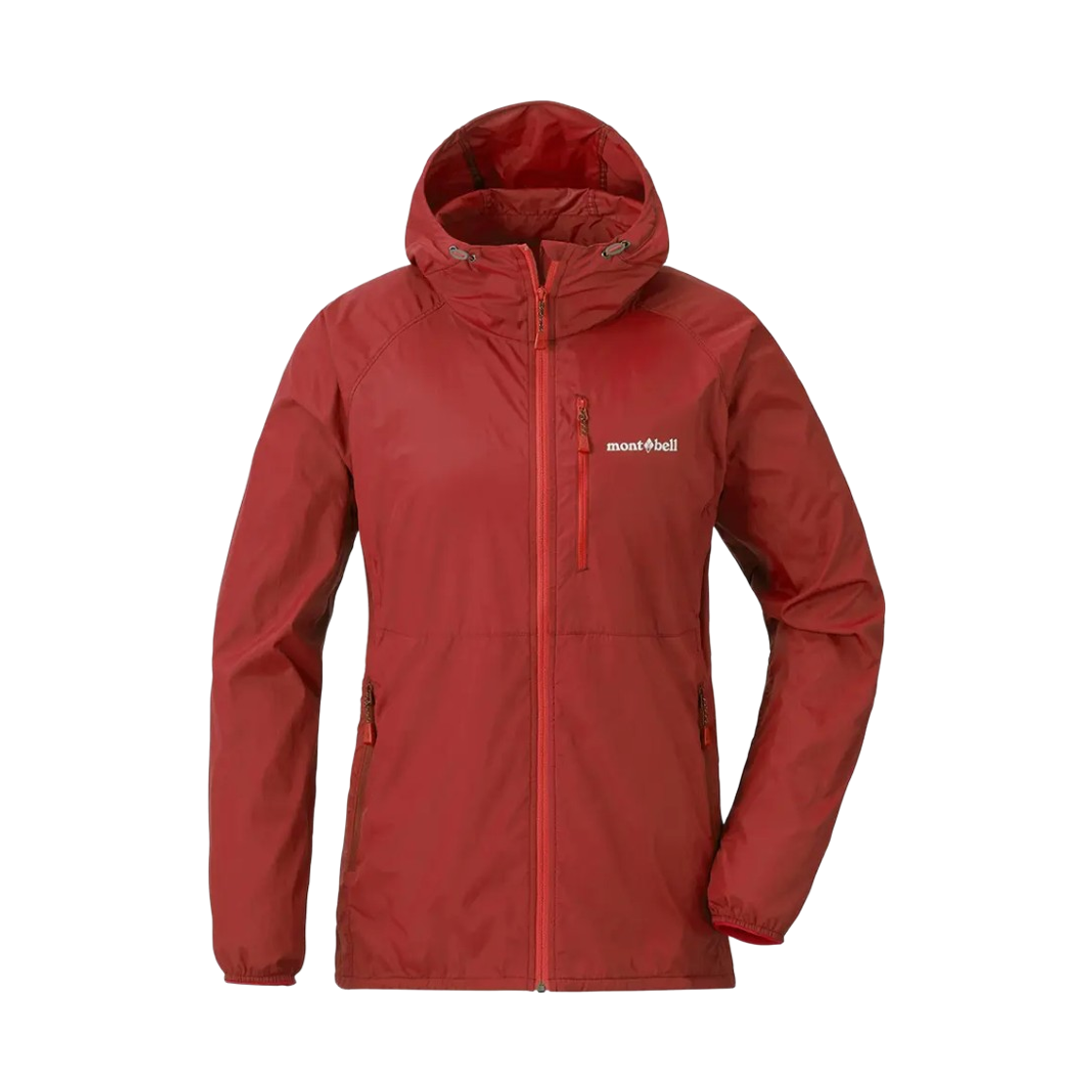 2303143 (W) Montbell Wind Blast Hooded Jacket Red