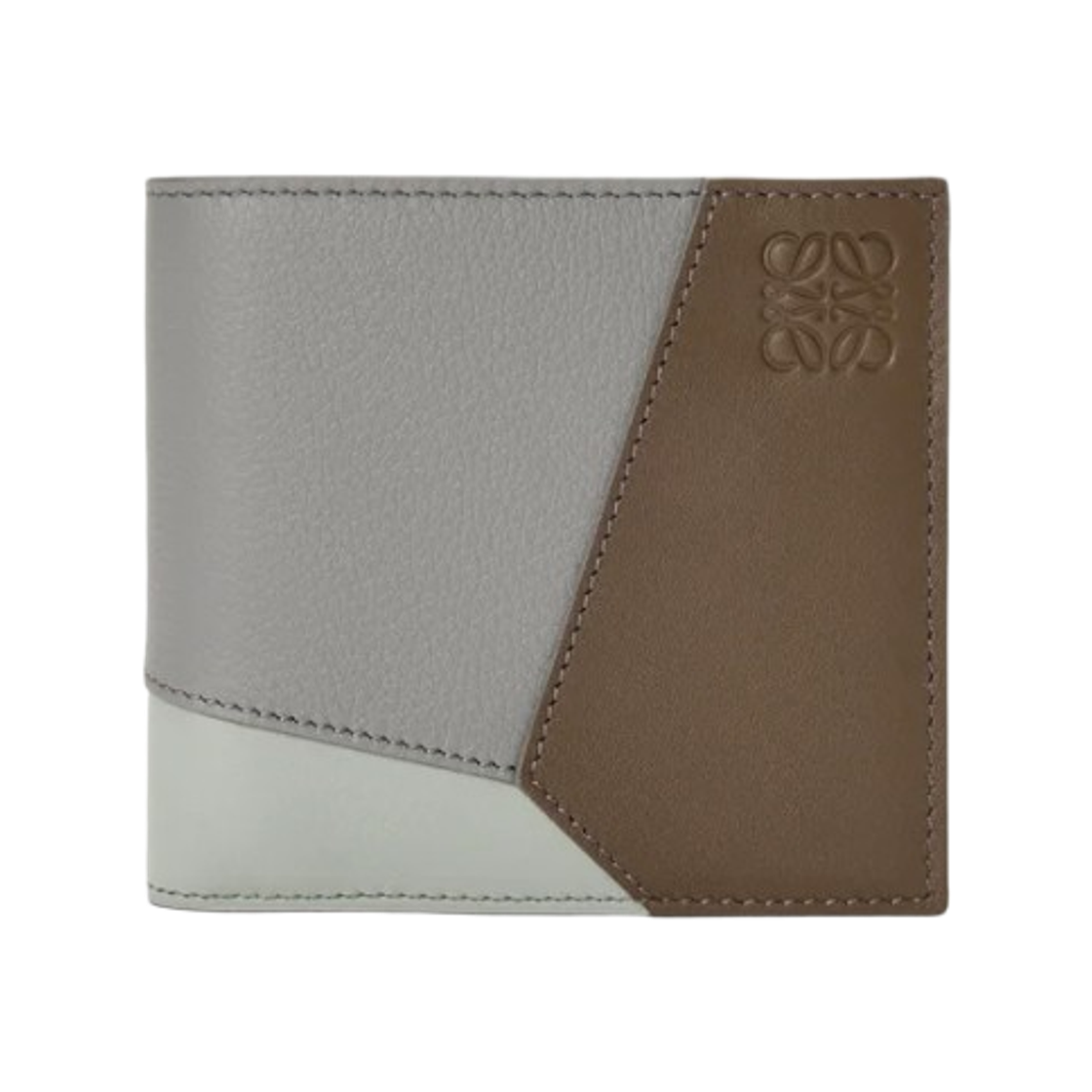 로에베 클래식 카프스킨 퍼즐 바이폴드 월렛 윈터 브라운 애쉬 그레이(Loewe Puzzle Bifold Wallet in Classic Calfskin Winter Brown Ash Grey)