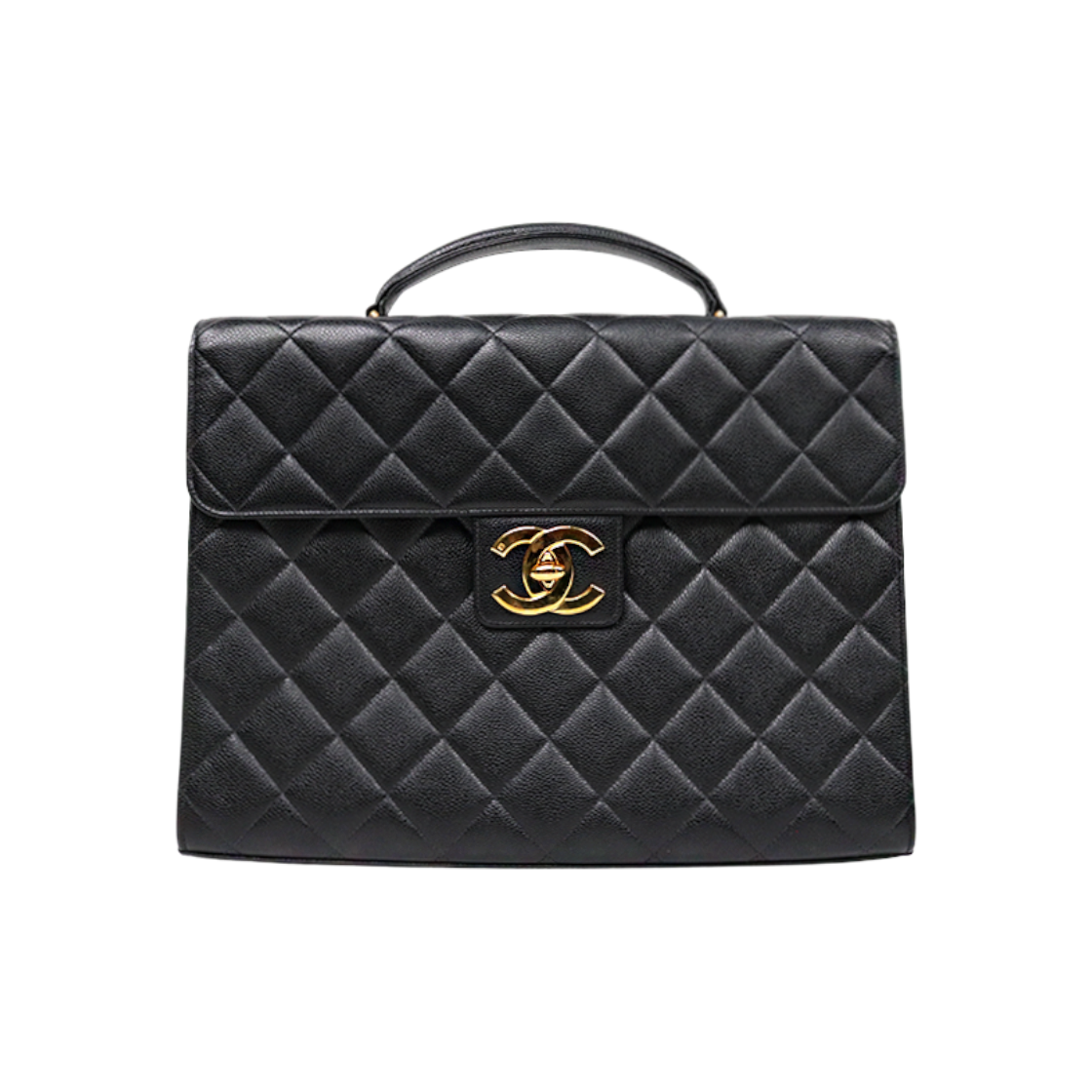 샤넬 블랙 캐비어 브리프케이스 토트백 A-A45735(Chanel Black Caviar Briefcase Tote A-A45735) - 1