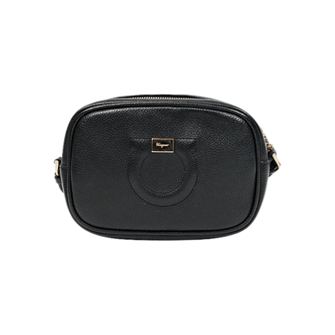 IT5GCT2SBCD7 Salvatore Ferragamo Black Gancini Crossbody Bag C-A46578