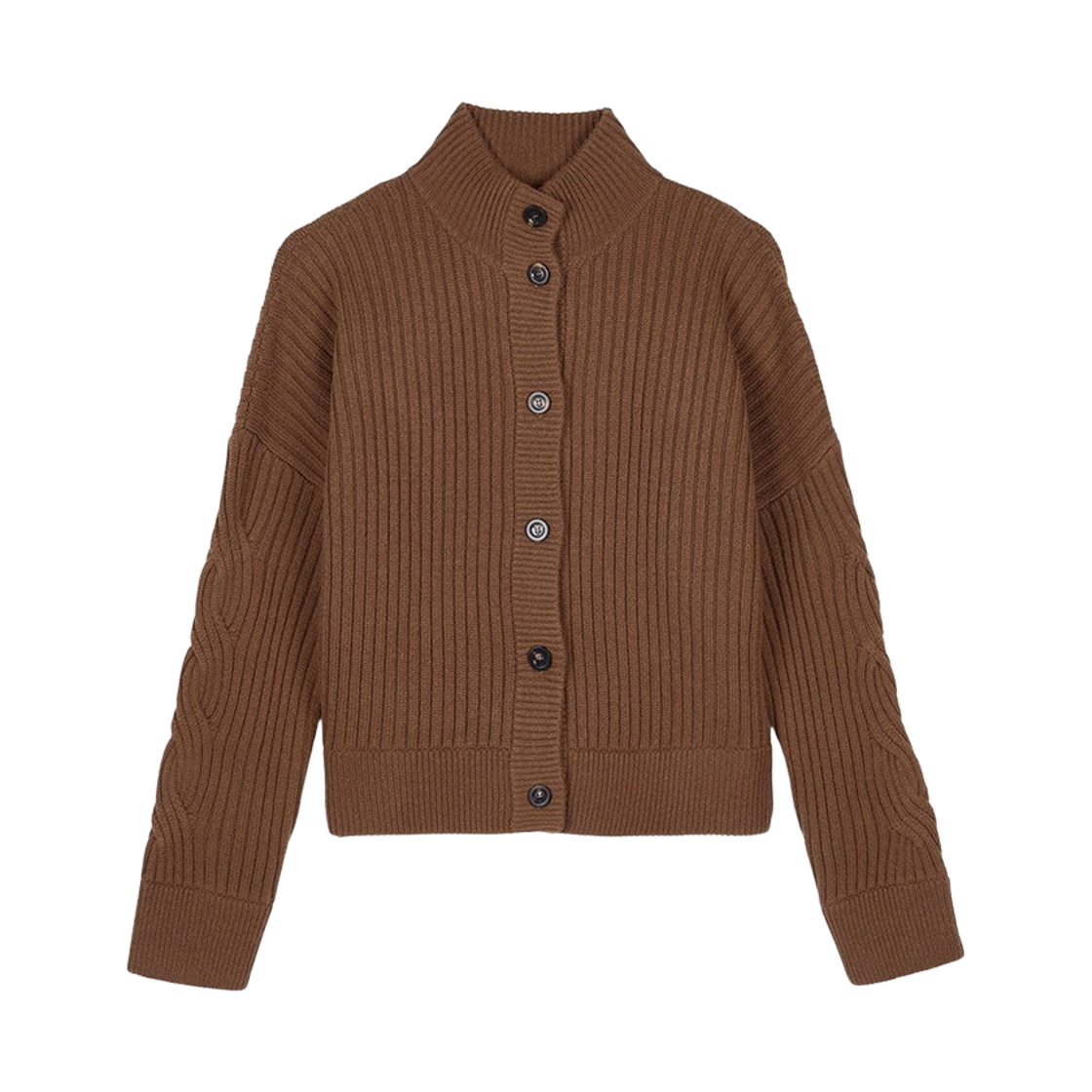 AFELIO-002 (W) Max Mara Afelio Wool Cardigan Tobacco