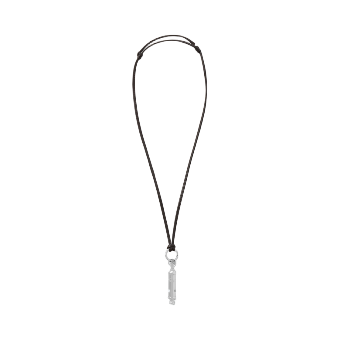 AC1202-LO036-927 Lemaire ACME Whistle Necklace in Silver Brass Silver