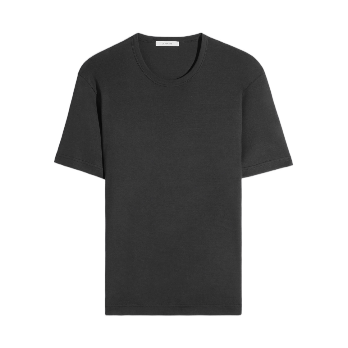 (W) 르메르 립 티셔츠 저지 스퀴드 잉크((W) Lemaire Rib T-Shirt in Jersey Squid Ink)