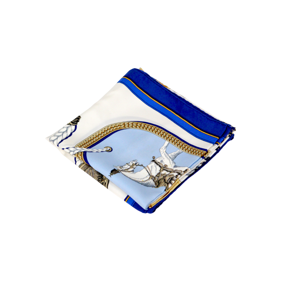 IT9F68VMQAU8 Hermes Blue Silk Scarf A-B32565