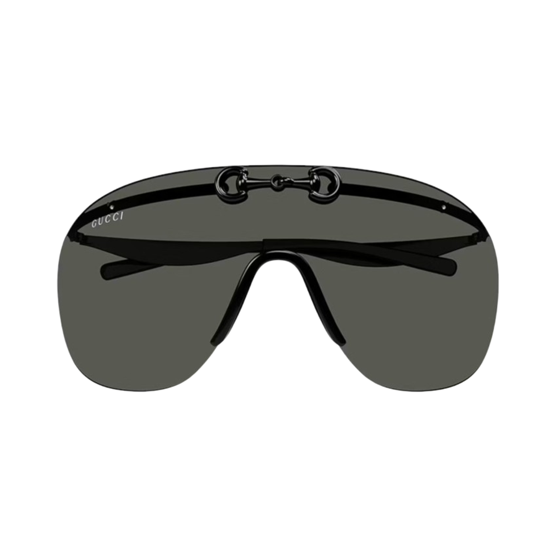 구찌 쉴드 선글라스 블랙 그레이(Gucci Shield Sunglasses Black Grey)