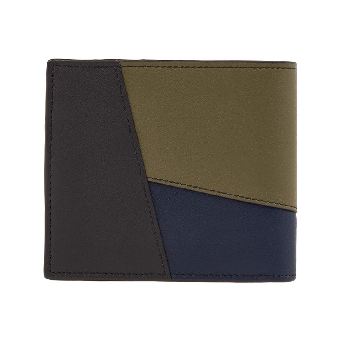 로에베 클래식 카프스킨 퍼즐 바이폴드 월렛 올리브 다크 브라운(Loewe Puzzle Bifold Wallet in Classic Calfskin Olive Dark Brown) - 2
