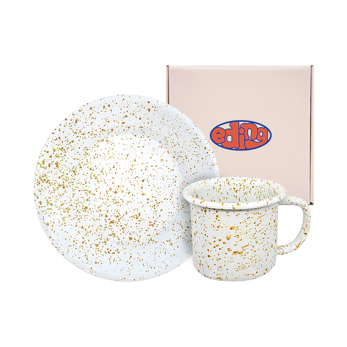 에딩 밀키웨이 플레이트21+머그컵L 제주 만다린 gift set(Eding Milkyway Plate Mug Gift Set Jeju Mandarin) - 1