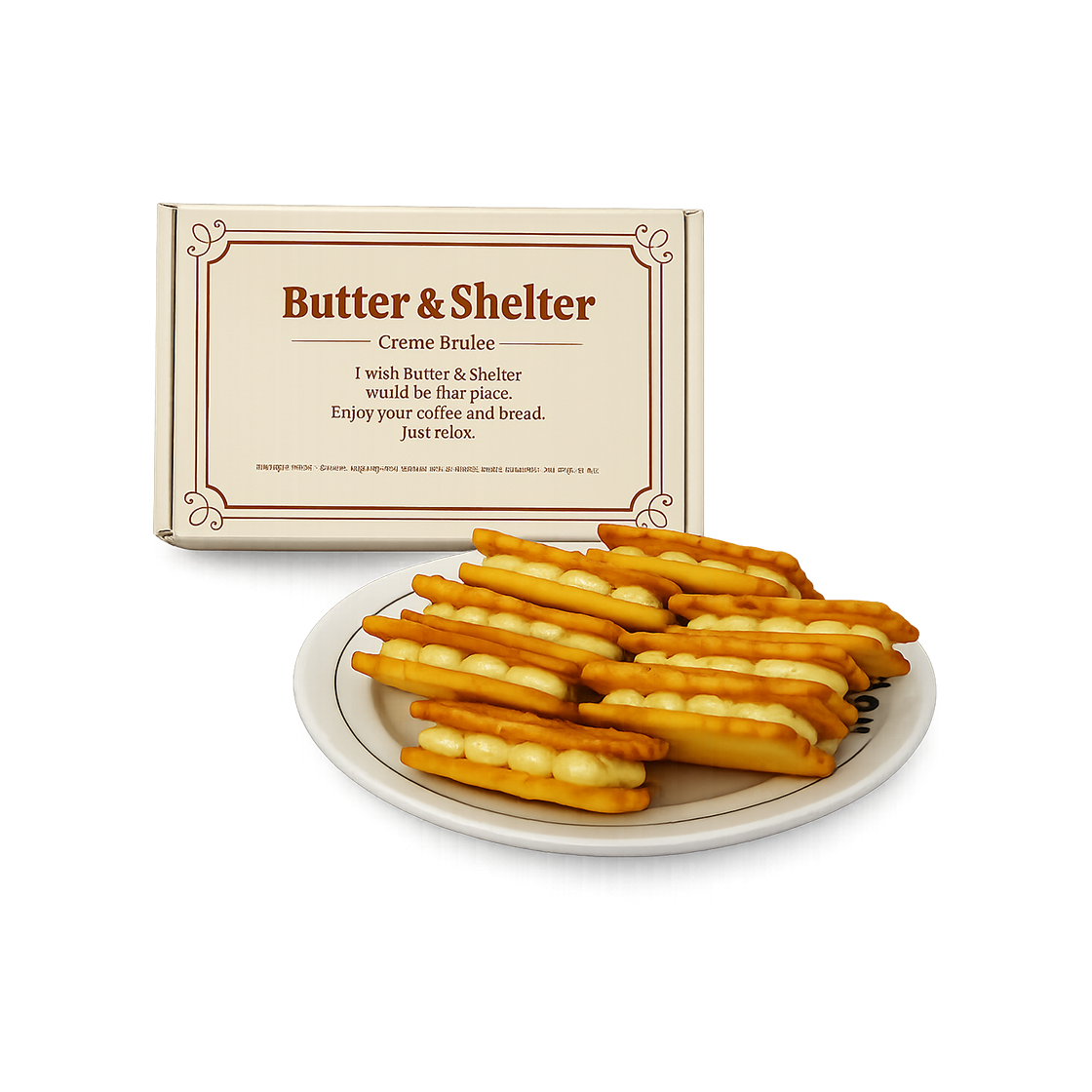 버터앤쉘터 크림브륄레 버터샌드 세트 8개입(Butter&Shelter Crème Brûlée Butter Sand Set 8EA)