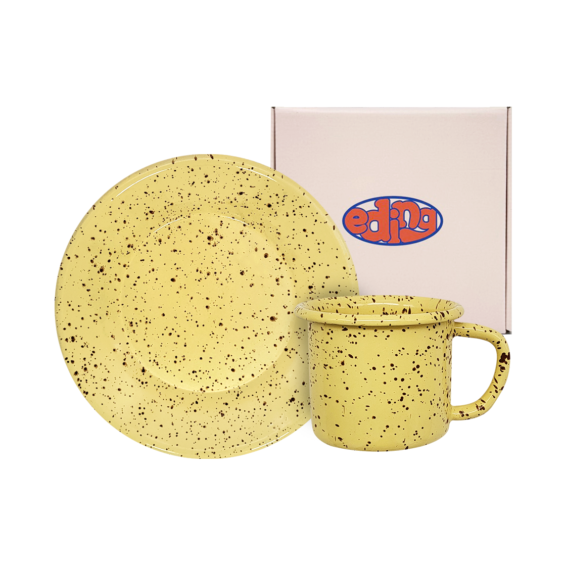 에딩 밀키웨이 플레이트21+머그컵L 사하라 브라운 gift set(Eding Milkyway Plate Mug Gift Set Sahara Brown) - 1