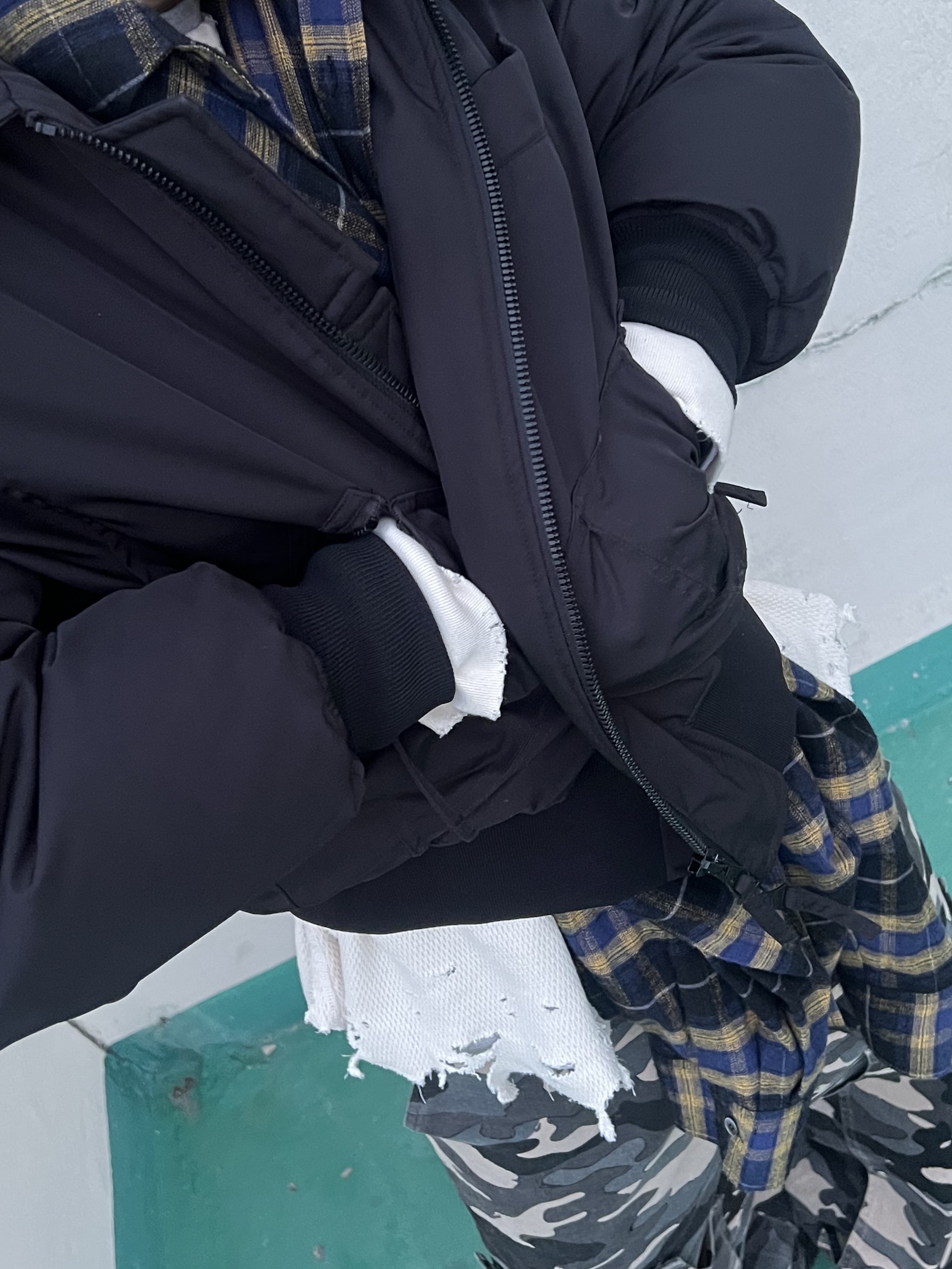 MJD Oversized Flannel Check Shirt Multi 착용 스타일 - 2