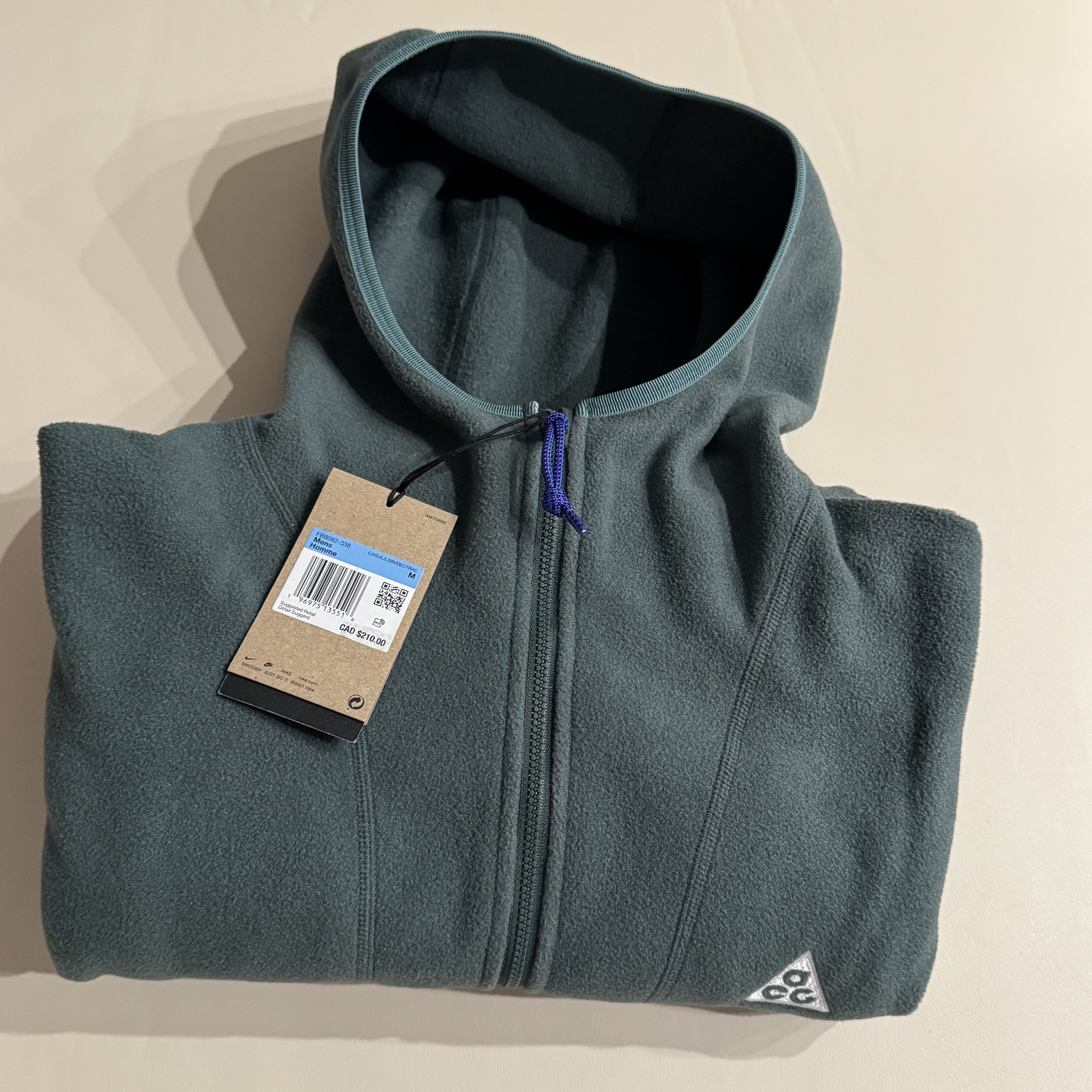 Nike ACG Polartec Wolf Tree Full Zip Top Anthracite - US/EU 착용 스타일 - 1