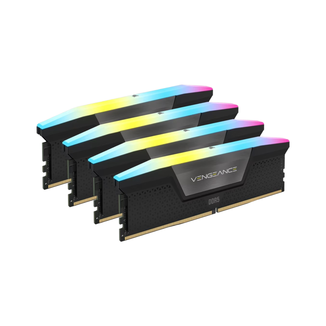 커세어 64GB(16GBx4) DDR5 CL36 벤전스 RGB 5600MHz 인텔 블랙 (국내 정식 발매 제품)(Corsair 64GB(16GBx4) DDR5 CL36 Vengeance RGB 5600MHz Intel Black (Korean Ver.)) - 1