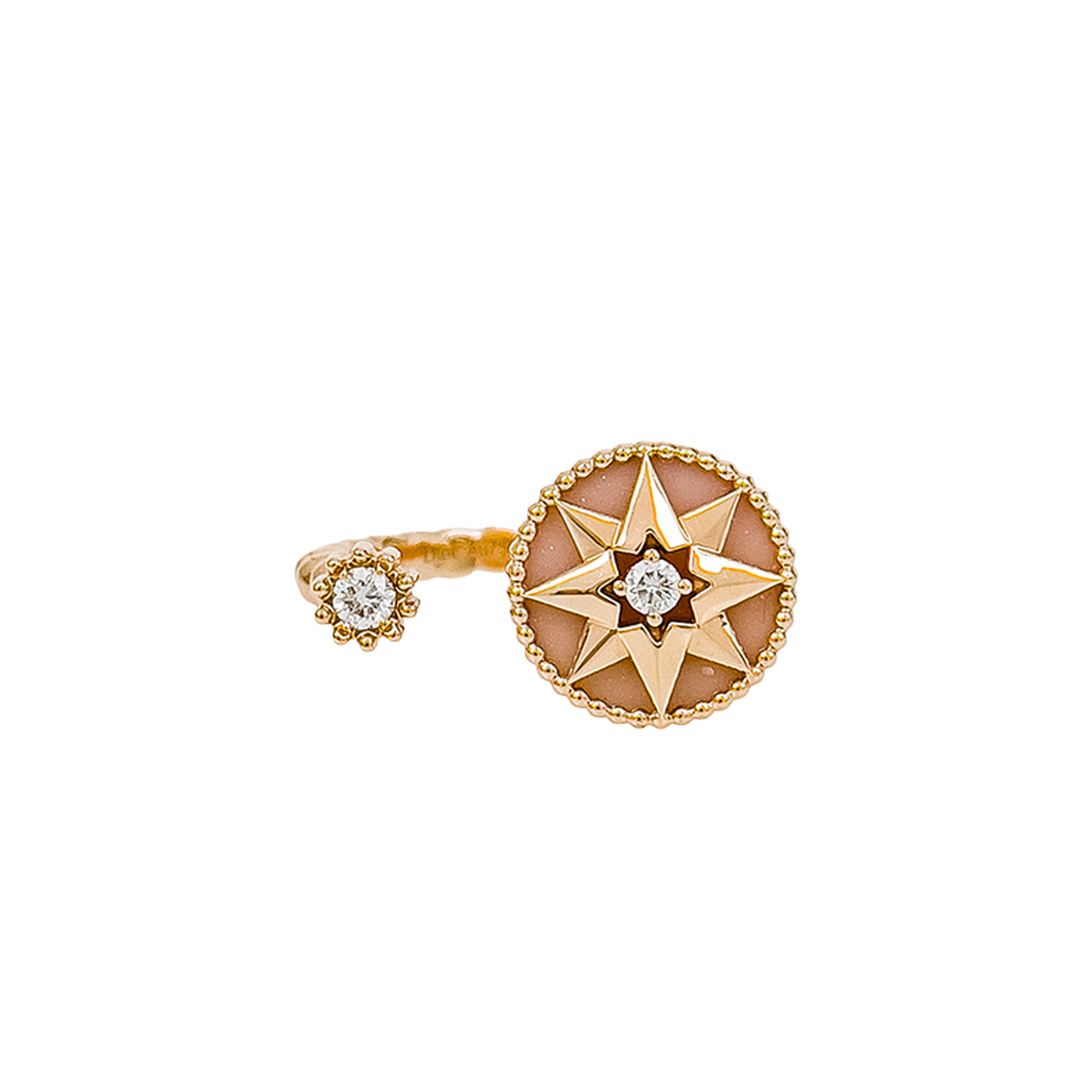 ITPW6JCMEPLO Dior Rose des Vents Ring Size 51 18K Pink Gold Diamond Pink Opal (6ET0127)