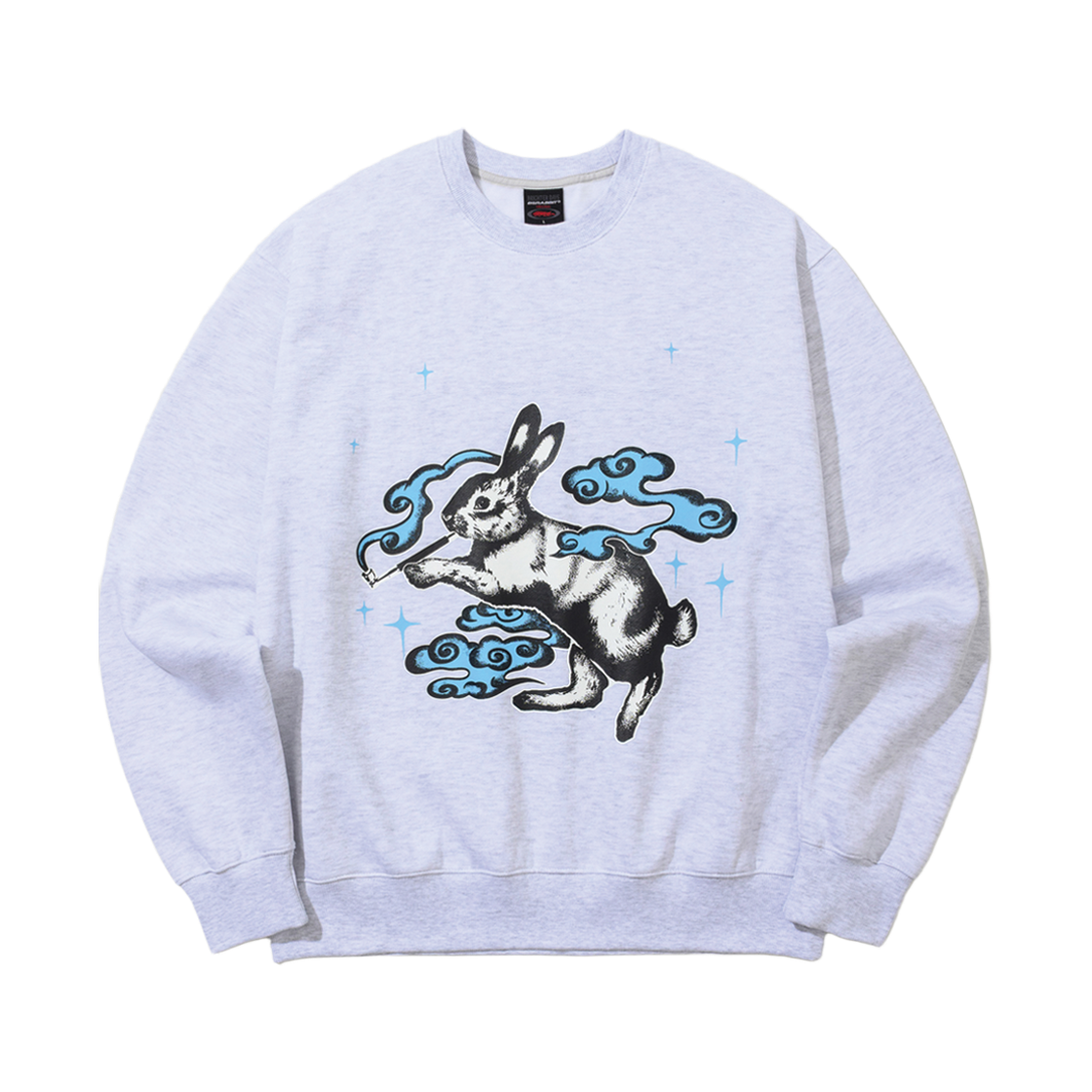 BSR2526FWBD038 Bsrabbit Smoking Rabbit Crewneck Heather Gray
