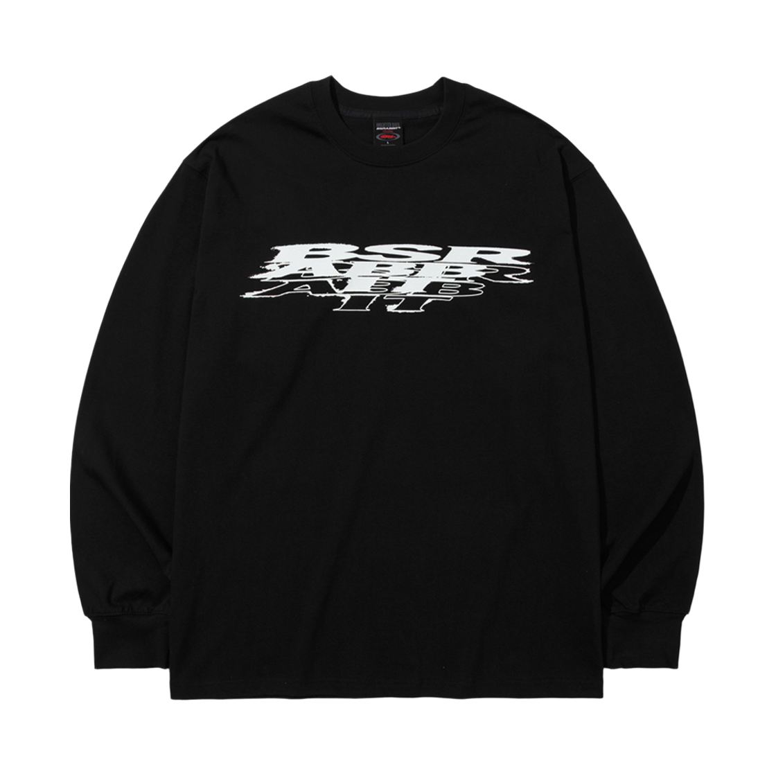 BSR2526FWBD093 Bsrabbit Sprayed Logo Long Sleeve Black