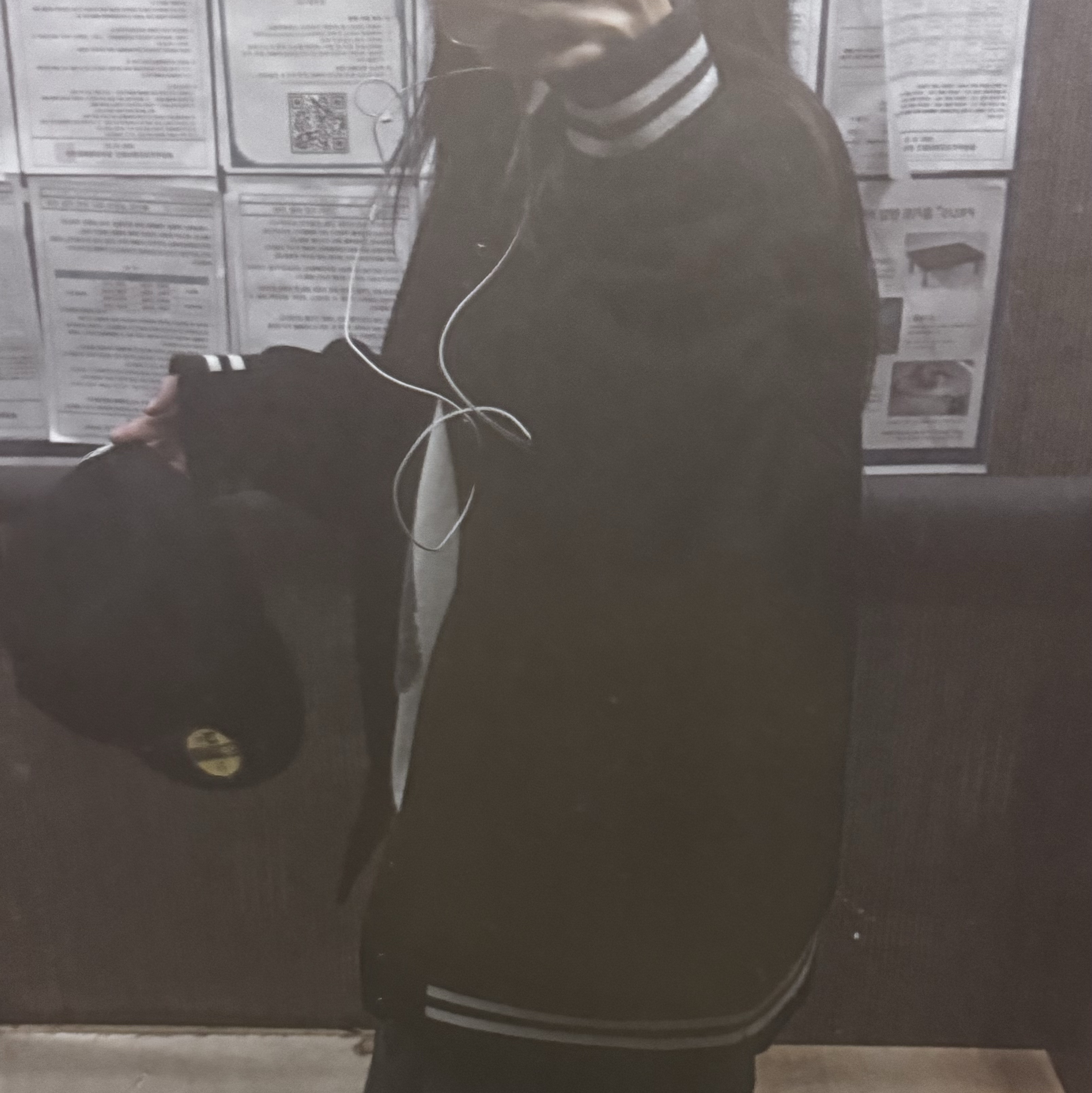 Nike NSW Authentics Varsity Jacket Black - Asia 착용 스타일