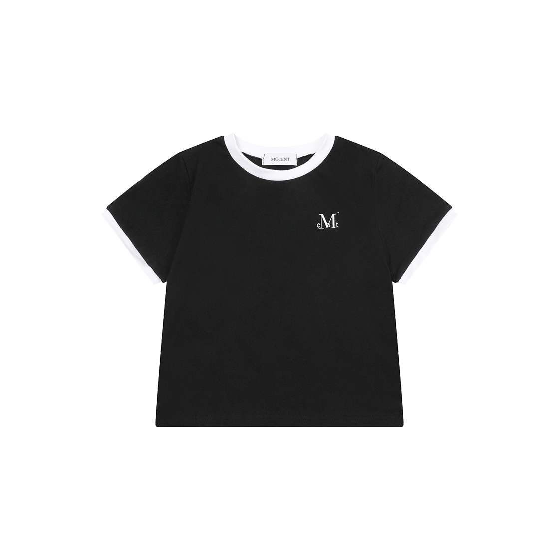 무센트 링거 반팔 티 블랙(MUCENT Ringer Half T Black)