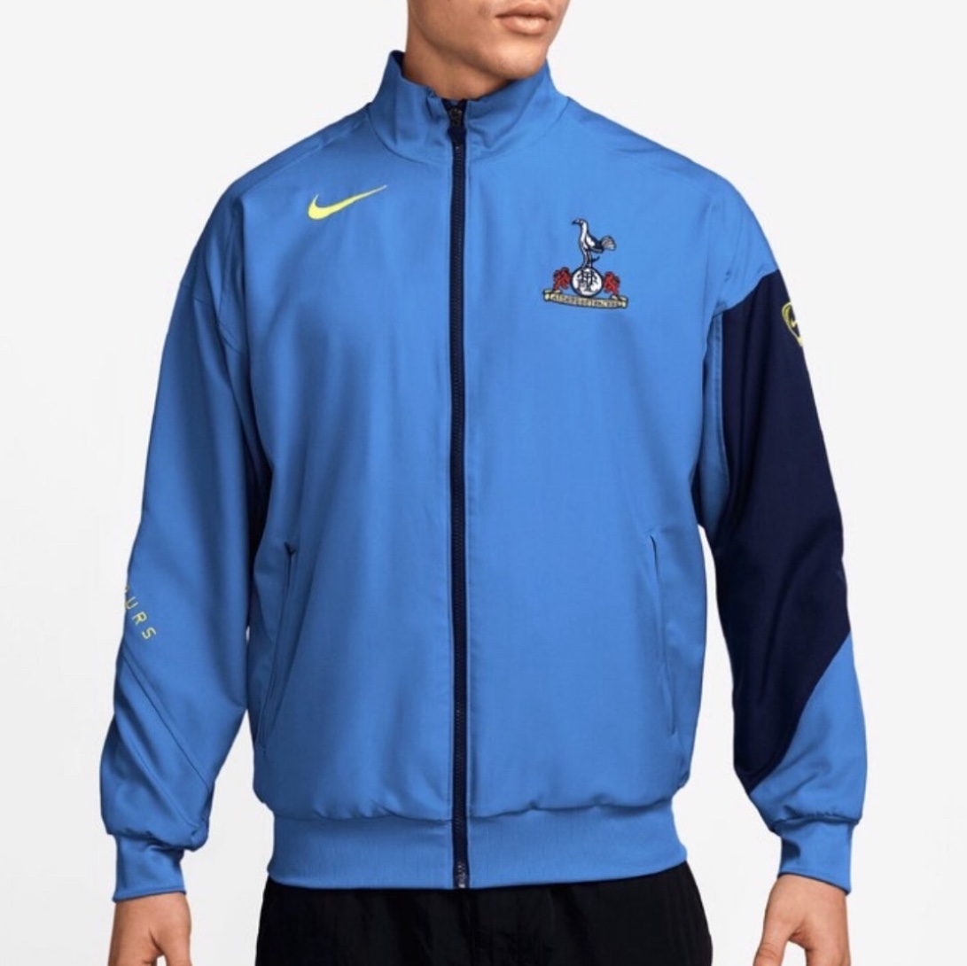 Nike Tottenham Hotspur Strike Third Dri-Fit Total 90 Soccer Anthem Jacket Pacific Blue Blue Void (HM4142-428) (Non Marking Ver.), Nike Tottenham Hotspur Total 90 Woven Third GX Track Jacket Blue Void Pacific Blue 착용 스타일