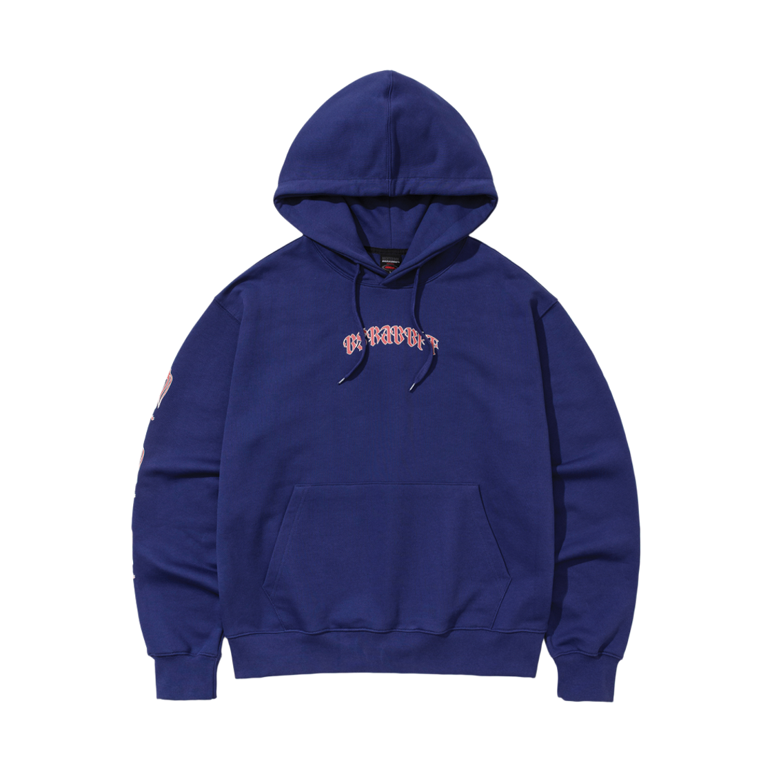 BSR2526FWBD031 Bsrabbit Symbol Printed Sleeve Hoodie Ash Purple