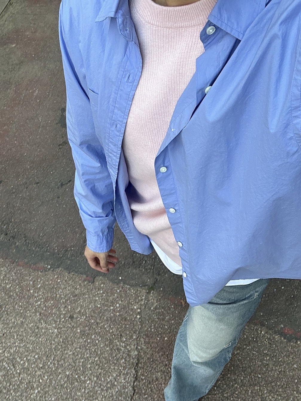 Suare women cashmere 100 wholegarment knit pink 착용 스타일