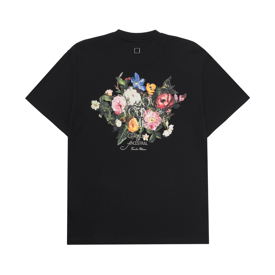 우영미 플라워 백 로고 티셔츠 블랙 - 25FW(Wooyoungmi Flower Back Logo T-Shirt Black - 25FW)
